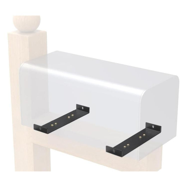 Heavy Iron Mailbox Mounting Bracket Supports Large Mailboxes Up To 8-Inch Wide, 200x50x17mm