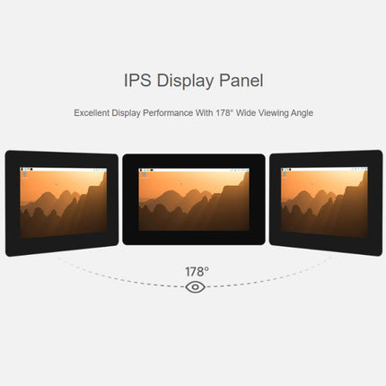 WAVESHARE 5-Inch DSI Capacitive Touchscreen IPS Tempered Glass Panel, Standard, With Case