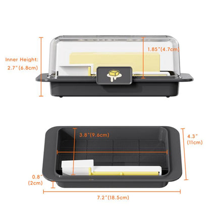 Easy Butter Cutter & Keeper with Lid Includes Convenient Measuring Spoon for Perfect Slices & Portions