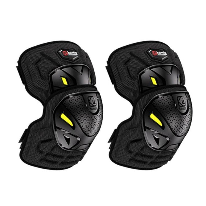 Kewig 2pcs Quick-Release Shockproof Motorcycle Riding Protective Covers Anti-Fall Knee & Elbow Pads, Elbow Guard L, Elbow Guard M, Knee Guard L, Knee Guard M