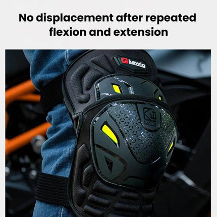 Kewig 2pcs Quick-Release Shockproof Motorcycle Riding Protective Covers Anti-Fall Knee & Elbow Pads, Elbow Guard L, Elbow Guard M, Knee Guard L, Knee Guard M