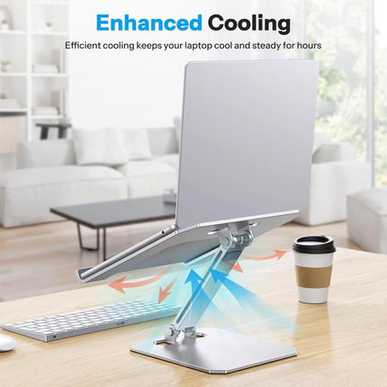 Aluminum Alloy Laptop Riser Vertical Cooling Foldable Adjustable Height Elevated Stand
