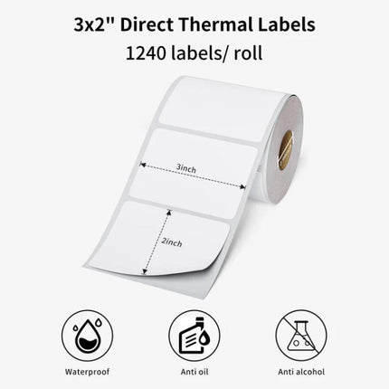 Phomemo 3 x 2 Inch Shipping Label Stickers for PM241-BT/PM246S/D520-BT Printer, White-1240Sheets, Y1-Yellow-500Sheets, Y2-Yellow-500Sheets, Z2-Brown-500Sheets (, PY1-Pink-500Sheets, PY2-Pink-500Sheets