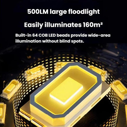 WUSHANG WS-HD52 Portable Foldable Solar String Light With Battery Indicator Multi-Level Dimmable Camping Lantern