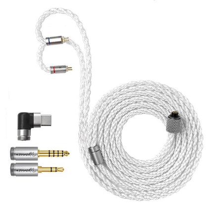 Upgraded Dual-Pin Headphone Cable With Single-Crystal Copper, Length: 1.2m, 3.5mm+4.4mm, 3.5mm+4.4mm+Type-C