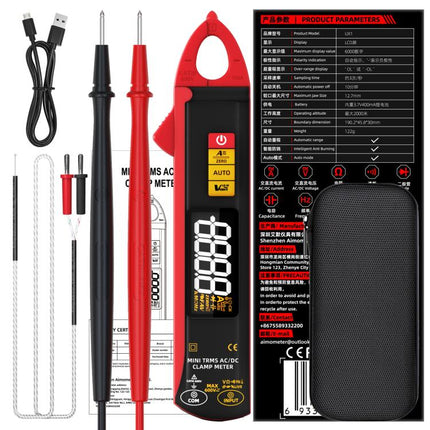 High Precision Smart Clamp Meter AC/DC 100A 6000-Count Multimeter, UX1