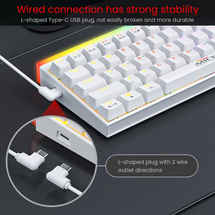 iMICE GK-170 Type-C 1.5m Wired Hot-Swappable 68-Key RGB Mechanical Keyboard, GK-170
