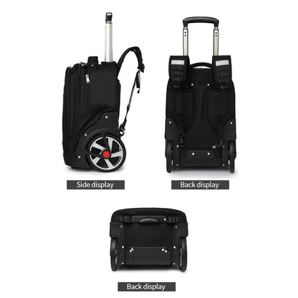 20 Inch Carry-On Trolley Backpack Large Capacity Waterproof Oxford Travel Duffle Bag With Wheels & TSA Lock