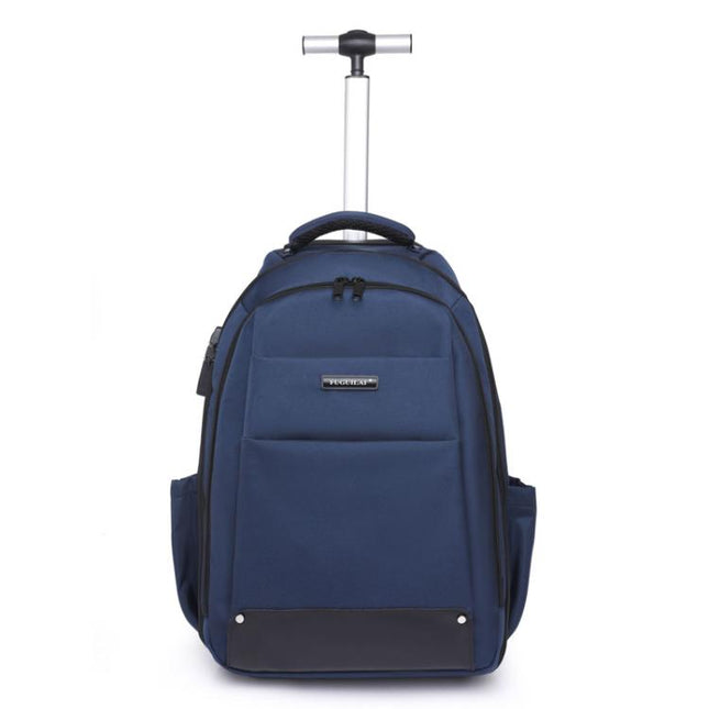 FUGUILAI Wheeled Backpack with Hideable Wheels & Straps, TSA Lock & 2-Stage Telescopic Handle Trolley Backpack for Business Travel