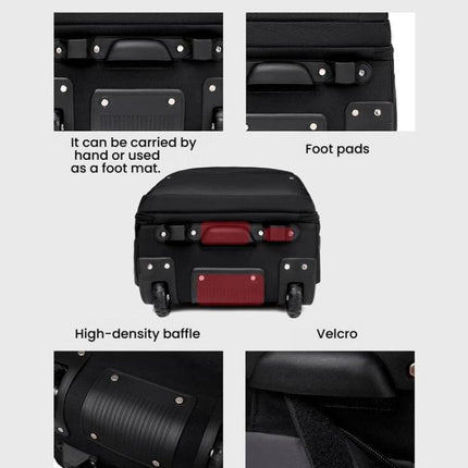 FUGUILAI Wheeled Backpack with Hideable Wheels & Straps, TSA Lock & 2-Stage Telescopic Handle Trolley Backpack for Business Travel