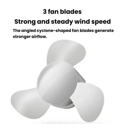 Rundong R-8037 USB Portable High Wind Car Dual-Head Fan Quiet Desk Fan For Office & Desktop