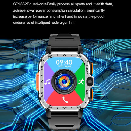 Eurasian African Versions 4G SIM Card Slot Rugged Sports Smartwatch With Google Play Store, Black 2+16G, Silver 2+16G, Black 4+64G, Silver 4+64G