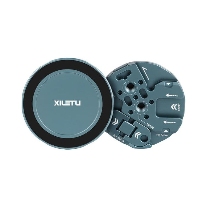 XILETU All-In-One Magnetic Phone Mount With 1/4-Inch Screw, Action, Cold Shoe, NATO Interfaces, MI-1, MI-1+XJ-28 Bracket, MI-1+MC-22S Gimbal+XT-18S Tripod