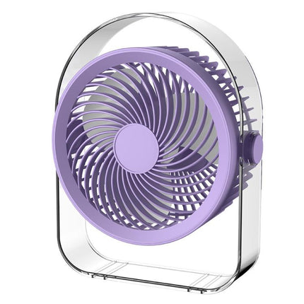 Dormitory Outdoor Desktop Night Light Silent Fan With Night Light, White Direct Plug, Purple Direct Plug, White Rechargeable, Purple Rechargeable