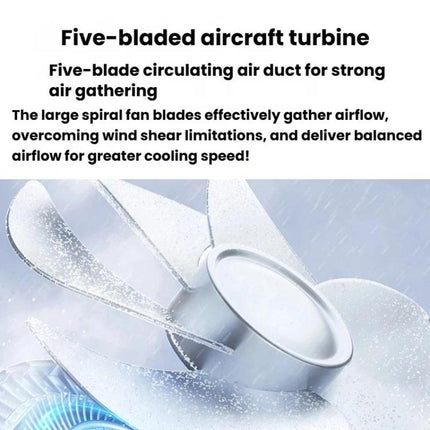 S8 High-Speed Ice Cooling Fan Digital Display Quiet Handheld Fan
