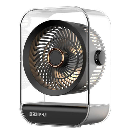 USB Rechargeable Desktop High-Power Fan With Night Light