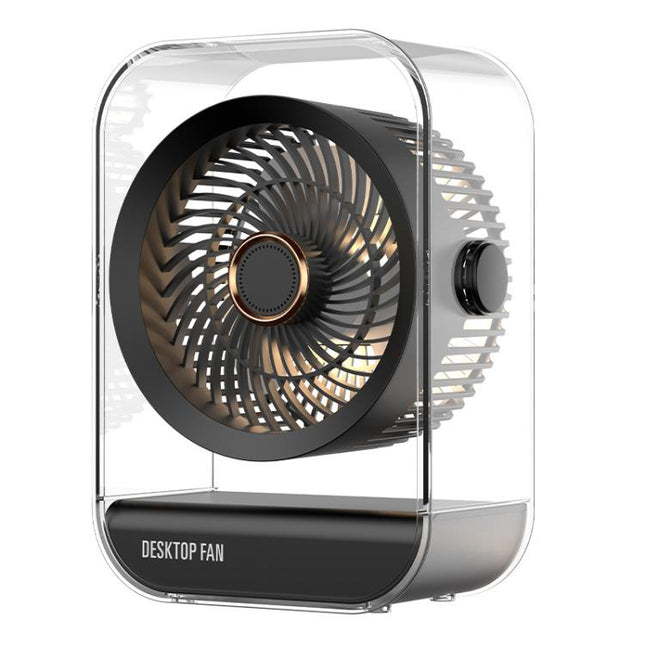 USB Rechargeable Desktop High-Power Fan With Night Light