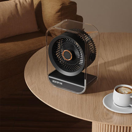 USB Rechargeable Desktop High-Power Fan With Night Light