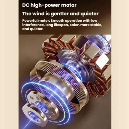USB Rechargeable Desktop High-Power Fan With Night Light