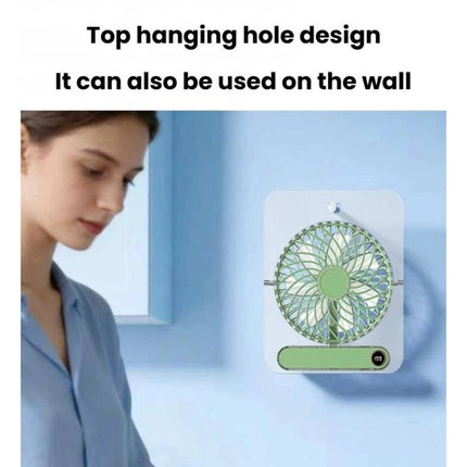 JP-08 Ultra-Thin Desktop Mini Fan Quiet Transparent Digital Display Fan For Office Desk