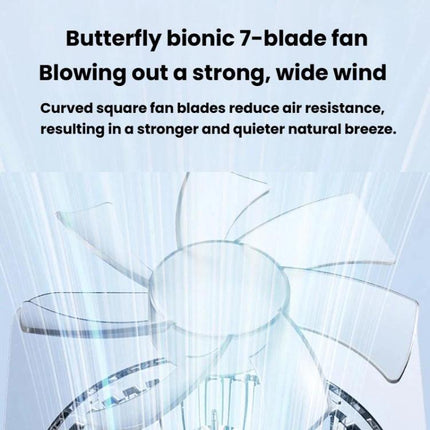 JP-08 Ultra-Thin Desktop Mini Fan Quiet Transparent Digital Display Fan For Office Desk