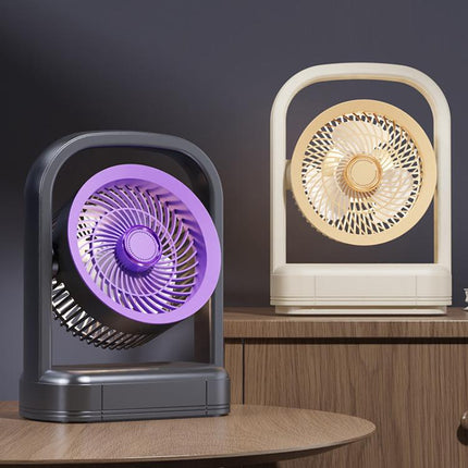 Desktop Wall-Mounted Electric Fan With Light Air Circulation Fan