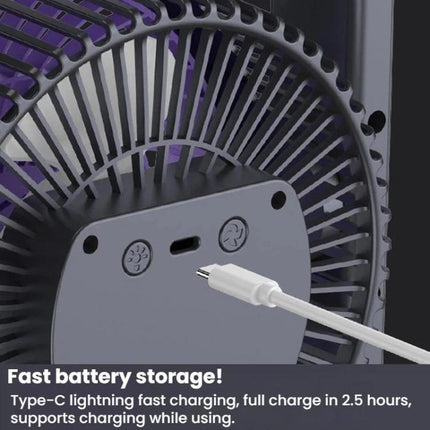 Desktop Wall-Mounted Electric Fan With Light Air Circulation Fan