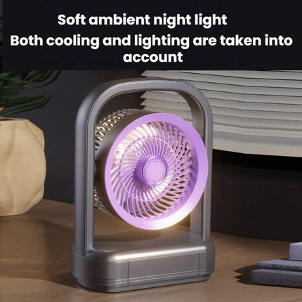 Desktop Wall-Mounted Electric Fan With Light Air Circulation Fan