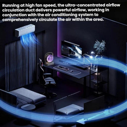 Desktop Wall-Mounted Electric Fan With Light Air Circulation Fan