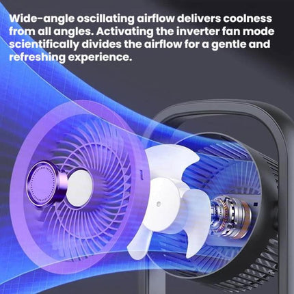Desktop Wall-Mounted Electric Fan With Light Air Circulation Fan