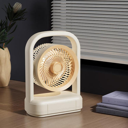 Desktop Wall-Mounted Electric Fan With Light Air Circulation Fan