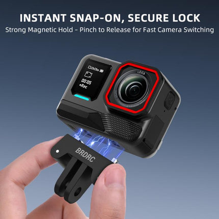 For Insta360 Ace Pro / Ace Pro 2 BRDRC Two-Claw Extendable Magnetic Quick-Release Base