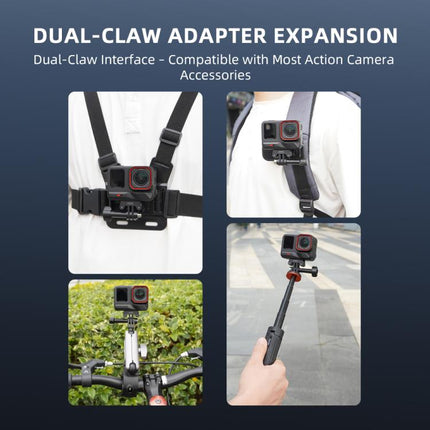 For Insta360 Ace Pro / Ace Pro 2 BRDRC Two-Claw Extendable Magnetic Quick-Release Base