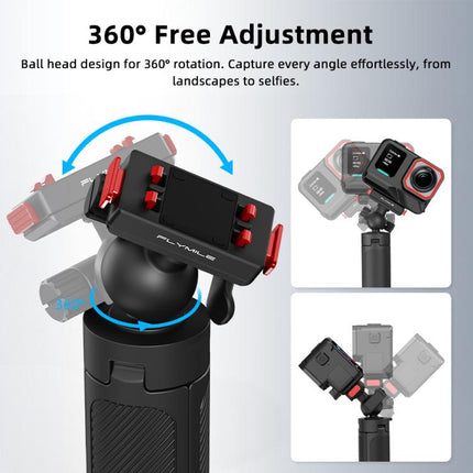 For Insta360 Ace Pro 1 / 2 / ACE / X5 Flymile Quick-Release Selfie Extension Tripod