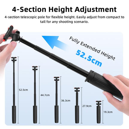 For Insta360 Ace Pro 1 / 2 / ACE / X5 Flymile Quick-Release Selfie Extension Tripod