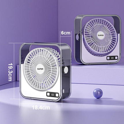 F2 Desktop Quiet Fan With 100-Speed Stepless Speed Control Smart Digital Display Fan With Light