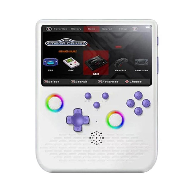 H5 5 Inch IPS HD Handheld Game Console With RGB Ambient Light Retro Mini Arcade, Portable Game Machine, Black Body Grey Key 64G, White Body Purple Key 64G, Black Body Purple Key 64G, White Body White Key 64G, Black Body Grey Key 128G                   ...