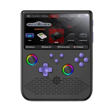 H5 5 Inch IPS HD Handheld Game Console With RGB Ambient Light Retro Mini Arcade, Portable Game Machine, Black Body Grey Key 64G, White Body Purple Key 64G, Black Body Purple Key 64G, White Body White Key 64G, Black Body Grey Key 128G                   ...