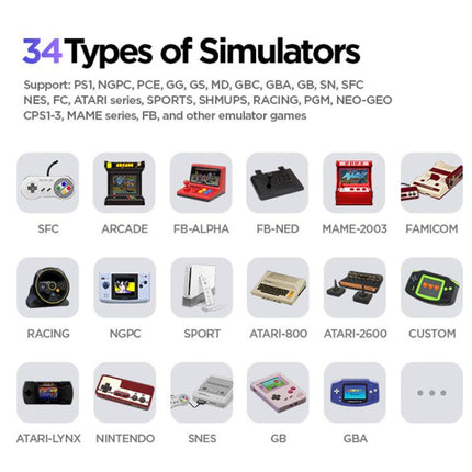 H5 5 Inch IPS HD Handheld Game Console With RGB Ambient Light Retro Mini Arcade, Portable Game Machine, Black Body Grey Key 64G, White Body Purple Key 64G, Black Body Purple Key 64G, White Body White Key 64G, Black Body Grey Key 128G                   ...