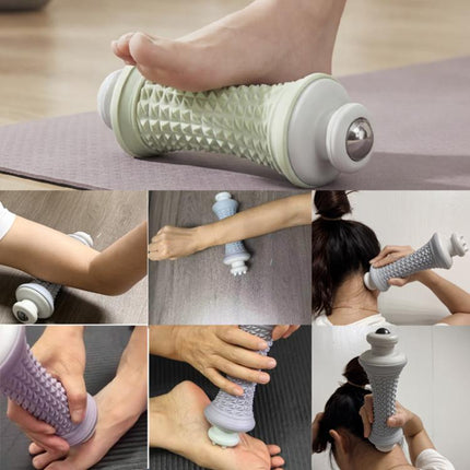 Multifunctional Massage Roller Arch Trainer Yoga Muscle Relaxation Plantar Fascia Roller Foot Massager, Pink Magnetic Bead, Green Magnetic Bead, Gray Magnetic Bead, Purple Magnetic Bead, Pink Stainless Steel Bead, Green Stainless Steel Bead            ...