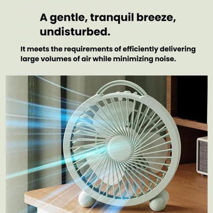 Portable Desktop Fan High-Wind Table Fan For Dormitory & Office, 4 inch Plug-in White, 4 inch Plug-in Green, 4 inch Plug-in Pink, 6 inch Rechargeable White, 6 inch Rechargeable Green, 6 inch Rechargeable Pink
