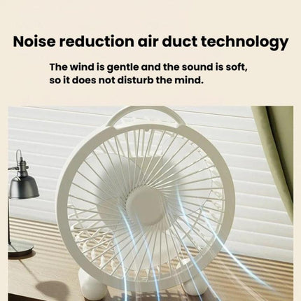 Portable Desktop Fan High-Wind Table Fan For Dormitory & Office, 4 inch Plug-in White, 4 inch Plug-in Green, 4 inch Plug-in Pink, 6 inch Rechargeable White, 6 inch Rechargeable Green, 6 inch Rechargeable Pink