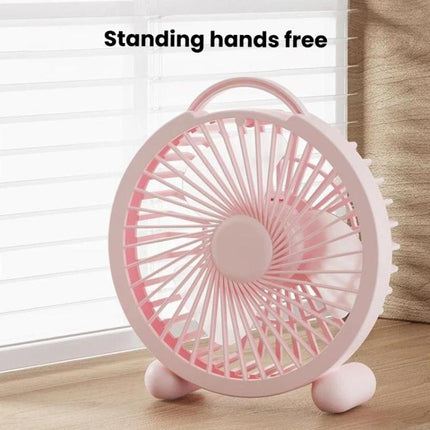 Portable Desktop Fan High-Wind Table Fan For Dormitory & Office, 4 inch Plug-in White, 4 inch Plug-in Green, 4 inch Plug-in Pink, 6 inch Rechargeable White, 6 inch Rechargeable Green, 6 inch Rechargeable Pink