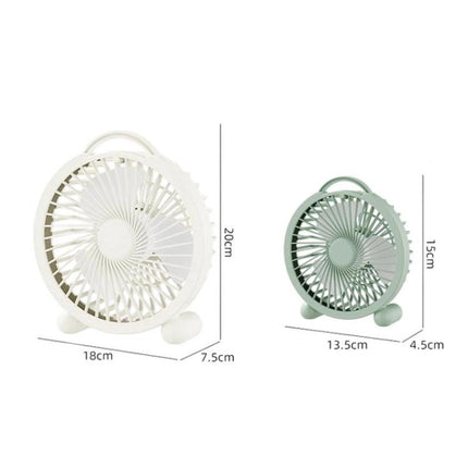 Portable Desktop Fan High-Wind Table Fan For Dormitory & Office, 4 inch Plug-in White, 4 inch Plug-in Green, 4 inch Plug-in Pink, 6 inch Rechargeable White, 6 inch Rechargeable Green, 6 inch Rechargeable Pink