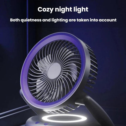 Foldable Air Circulator Fan With Battery Indicator Household Desktop & Wall-Mounted Fan With LED Light