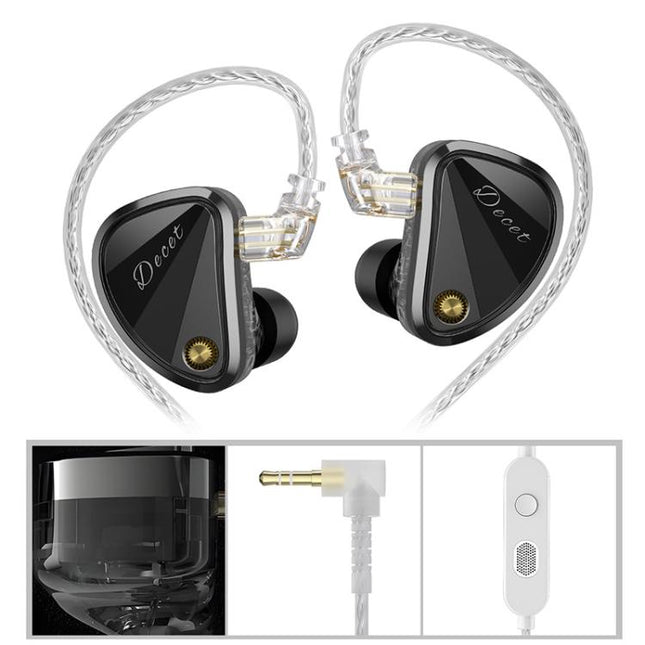 KZ Decet 3.5mm Array-style 10-Driver Dynamic 1.2m Wired Earphone, Original Sound Standard, Original Sound With Mic, Tuned Standard, Tuned With Mic