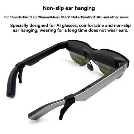 4pcs /Set Silicone Anti-Slip Ear Hooks for AI Smart Glasses Universal Comfort Eyeglass Ear Grips for Meta Ray-Ban, Xreal, Thunderbird