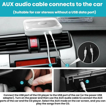 Multi-Functional Car External CD Player With USB Lossless Connection To HiFi Player