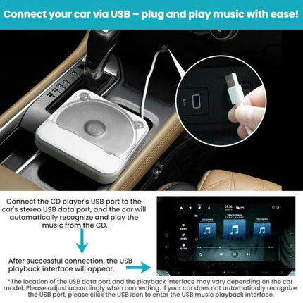 Multi-Functional Car External CD Player With USB Lossless Connection To HiFi Player
