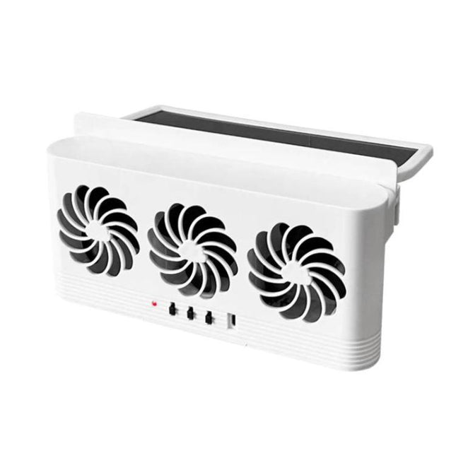 3 In 1 Solar-Powered Vehicle-Mounted Ventilation Cooling Circulating Exhaust Fan